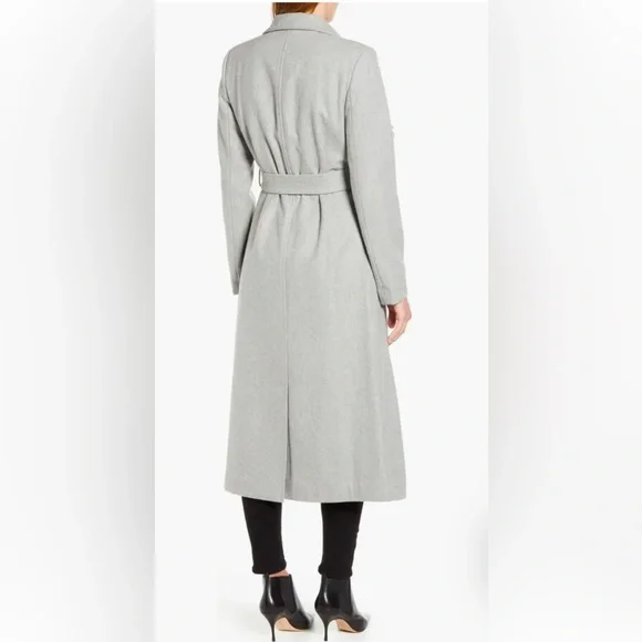 Kenneth Cole Belted Wool Blend Maxi Coat Size 4 - Picture 3 of 7
